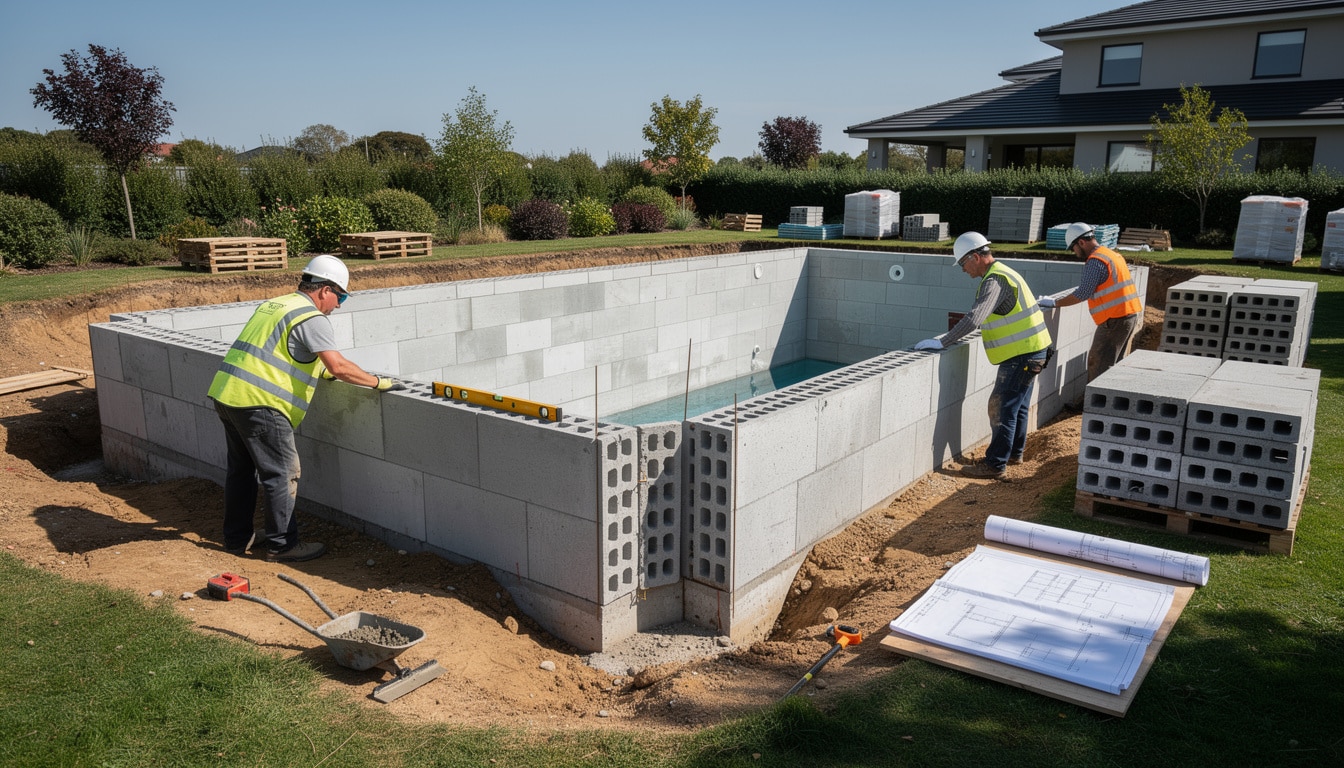 découvrez comment construire une piscine durable et esthétique en utilisant des blocs à bancher, une méthode simple et efficace pour un bassin solide et personnalisé.