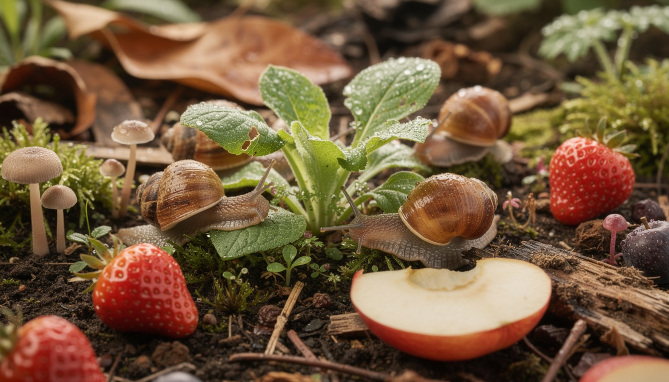 découvrez l'alimentation variée des escargots et explorez les secrets de leurs mets préférés pour mieux comprendre leurs habitudes alimentaires.