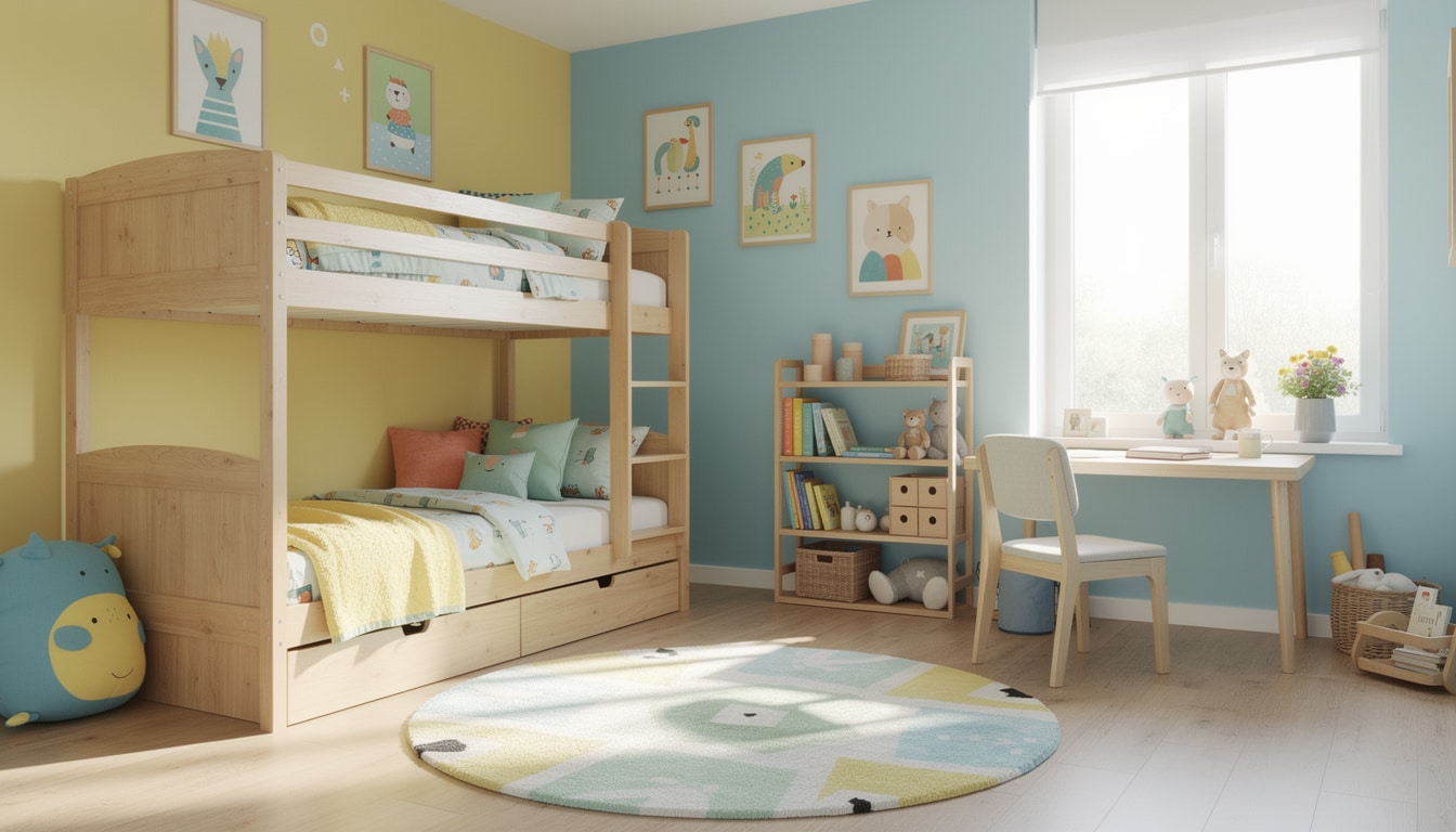 découvrez 48 idées ingénieuses pour aménager une chambre partagée fonctionnelle et harmonieuse pour deux enfants, alliant confort et style.