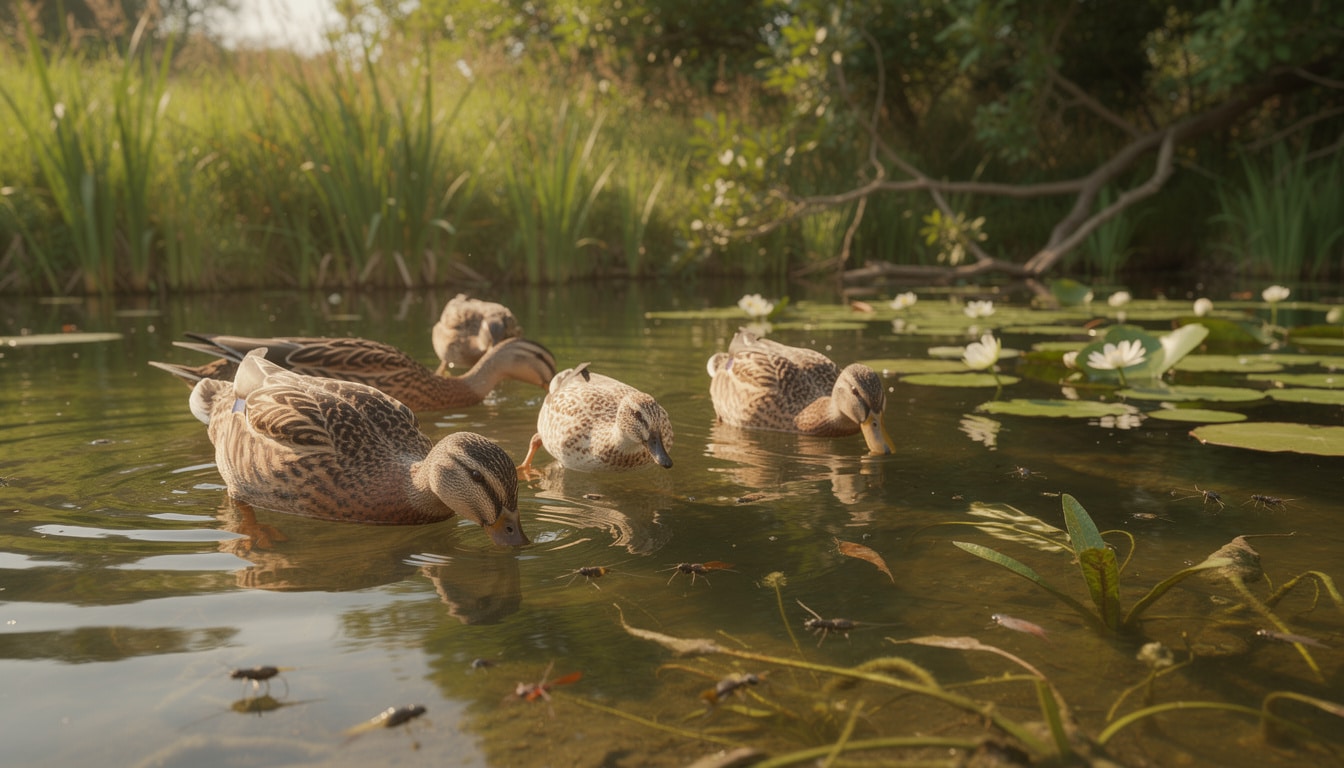 découvrez l'alimentation naturelle des canards et les aliments qu'ils privilégient dans leur habitat. apprenez comment ces oiseaux se nourrissent pour rester en bonne santé.