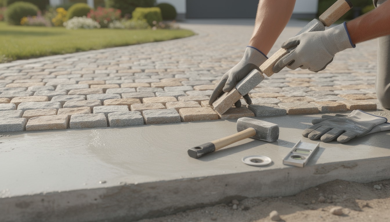 découvrez notre guide pratique pour créer une allée en pavés sur une dalle en béton, avec des conseils étape par étape pour un résultat durable et esthétique.