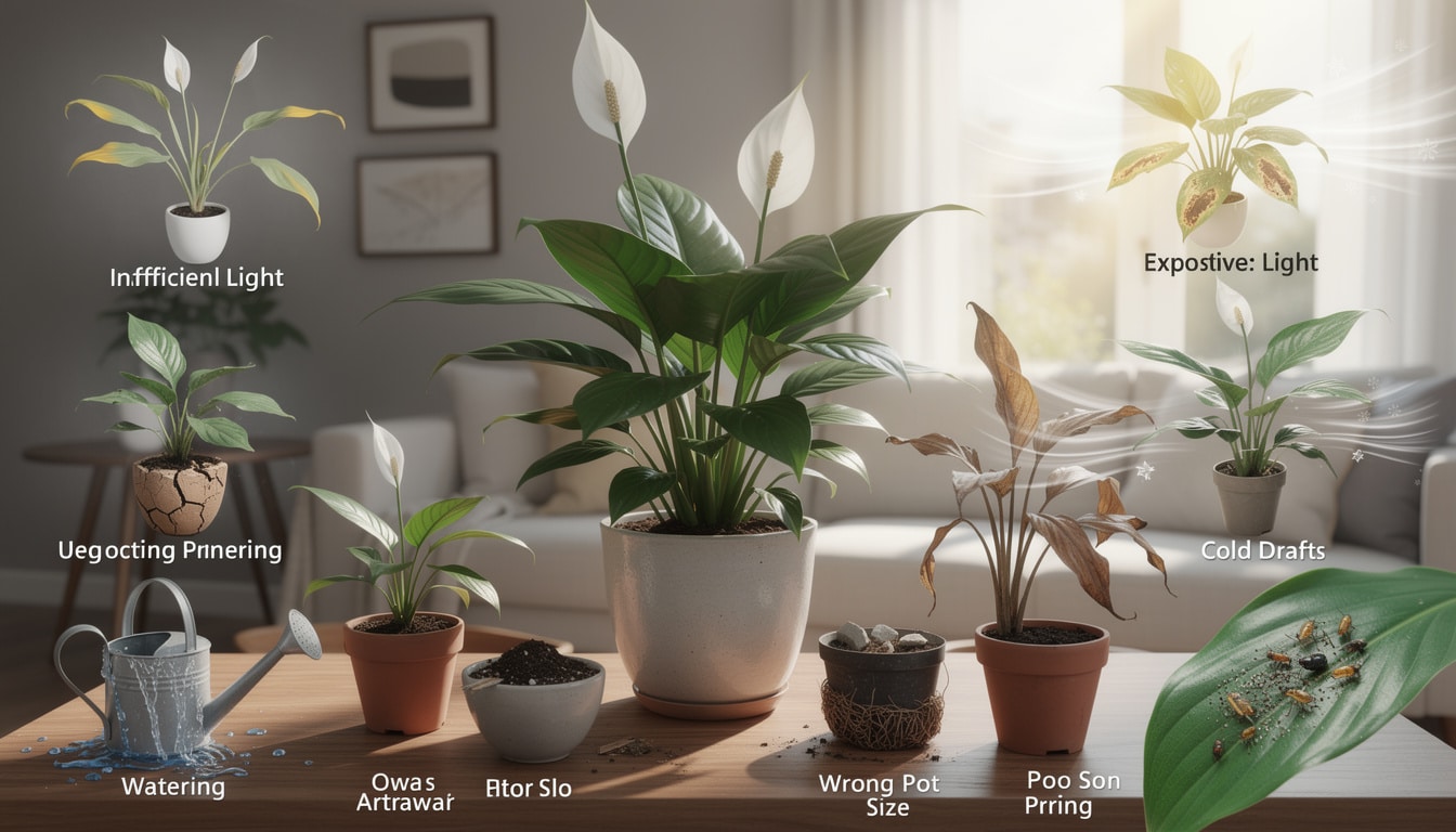 découvrez les 9 pièges à éviter pour chouchouter votre spatiphyllum comme un pro et assurer sa croissance optimale et sa beauté toute l'année.